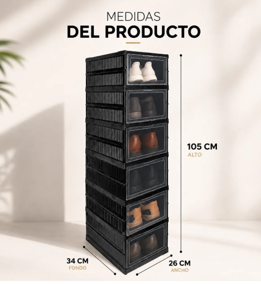 Zapatero Organizador Plegable X6 Niveles